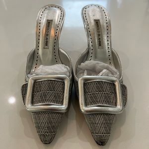 Manolo Blahnik Silver Pump